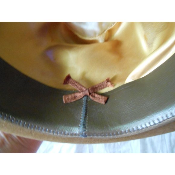 Dale Clothing Stevens Hats Registered 3X Beaver Fur Blend Hat Fedora Brown 6 7/8 - Picture 9 of 9